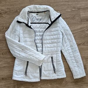 Guess Vintage Women's White Puffer Jacket